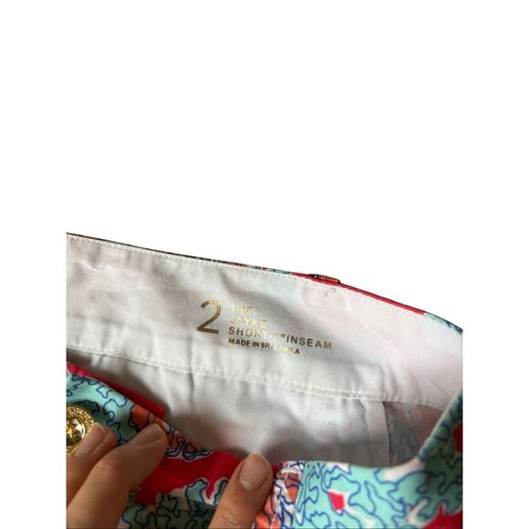 NEW Lilly Pulitzer Jayne Shorts size 2 Watermelon Red Blue Coral Coastal - Picture 5 of 15